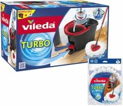 Vileda Turbo Pedallı Temizlik Seti + Yedek Mop