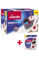 Vileda Spino Ultra Otomatik Temizlik Seti + Yedek Paspas