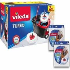 Vileda Turbo Pedallı Temizlik Seti + 2'li Yedek Paspas