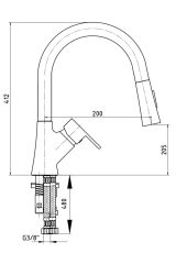 AR LIONA SPİRALİ MUTFAK EVİYE BATARYASI-102118111