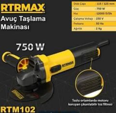 Rtrmax Avuç Taşlama 750 W 115 mm Rtm 102