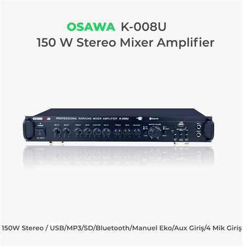 OSAWA K-008U Stereo Mikser Amplifikatör