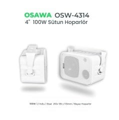 Osawa OSW-4314 BEYAZ 40 Watt Duvar Hoparlörü