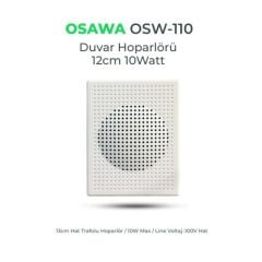 Osawa Osw-110 BEYAZ  Hat Trafolu Duvar Tipi Hoparlör 13cm 10 Watt