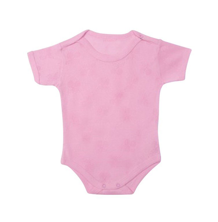 Sevi Bebe Jakarlı Yarım Kollu Body - Pembe 12 Ay