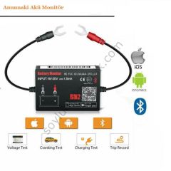 Anunnaki BM2 12V Akü Ölçüm Cihazı Oto Görüntüleme Bluetooth Araç Pil Test Aleti 6V-20V