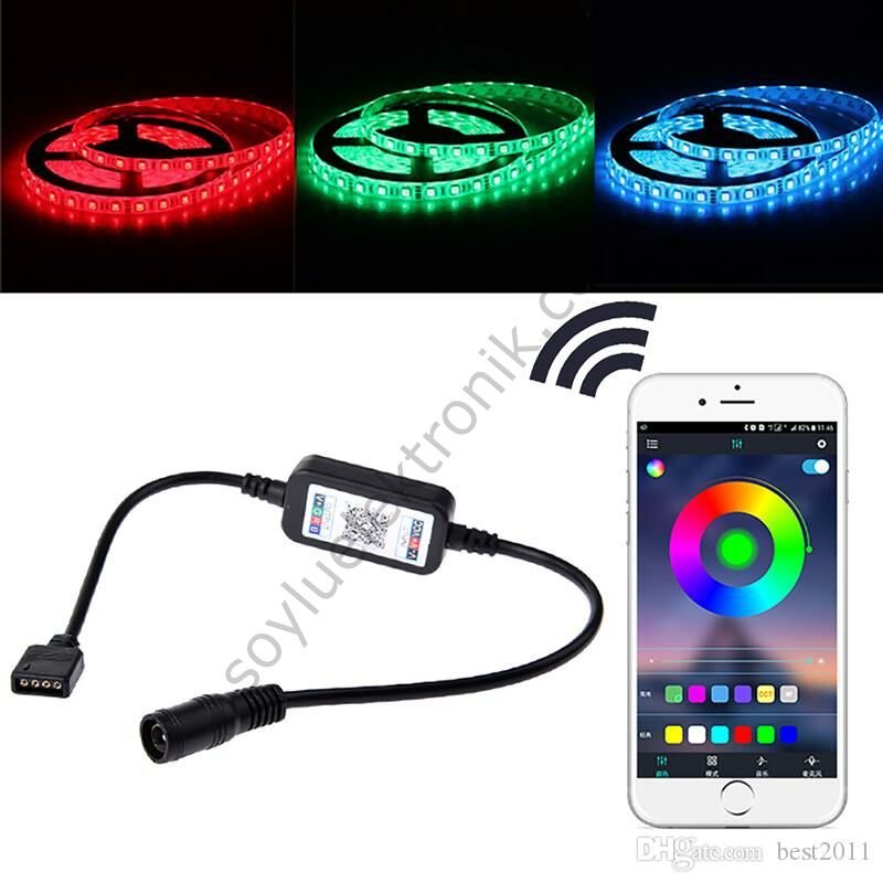 Bluetoothlu RGB Şerit Led Cep Telefonundan Bağlantılı Kontrol Modülü