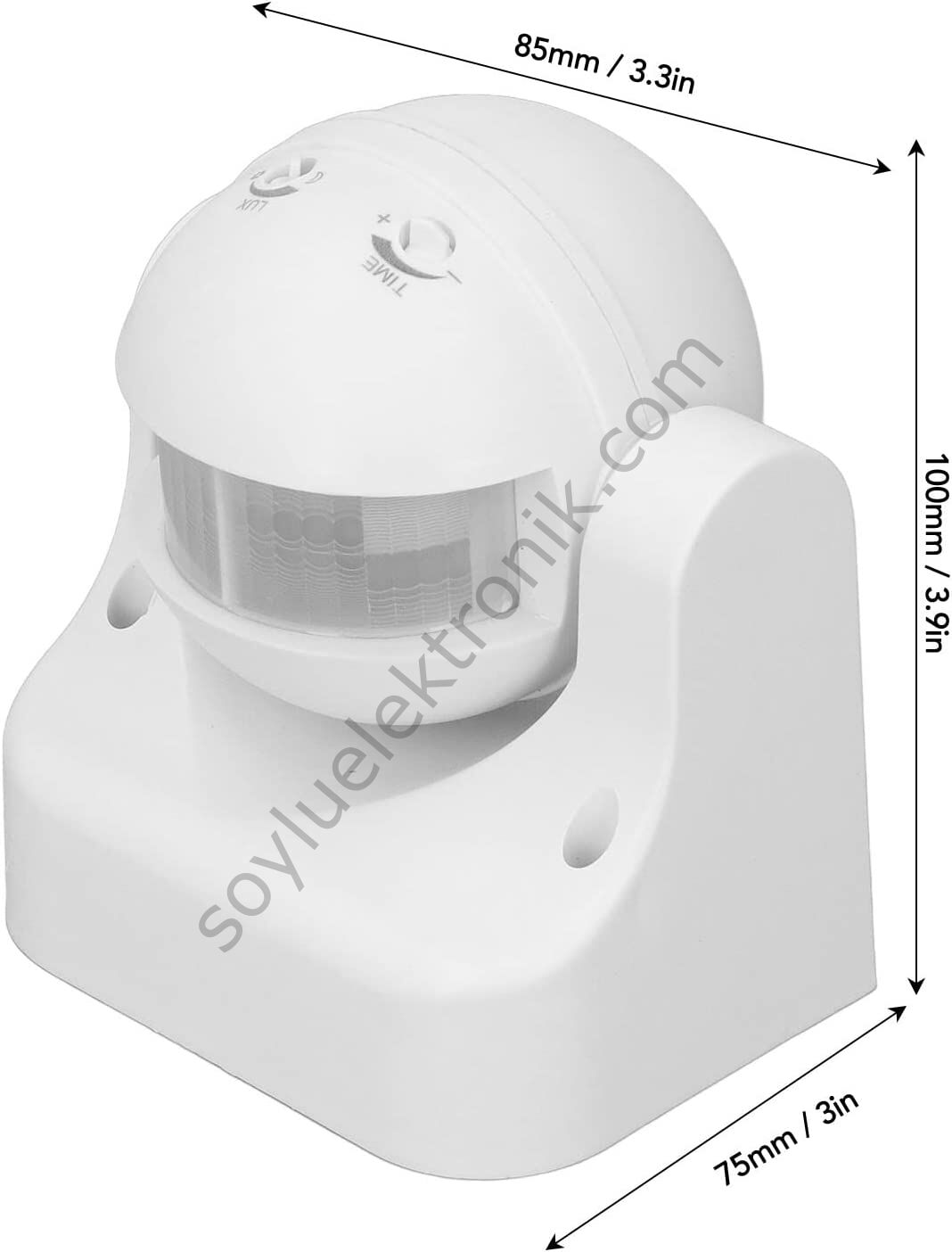 Anunnaki PIR Kızılötesi 180 Derece Enerji Tasarruflu Kolay Kurulum Hareket Sensörü Beyaz