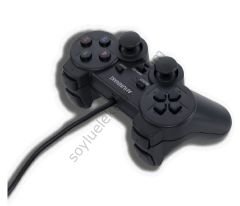 Anunnaki Titreşimli DualShock Usb Kablolu Joystick Gamepad Oyun Kolu Konsolu Pc Bilgisayar Laptop Uyumlu