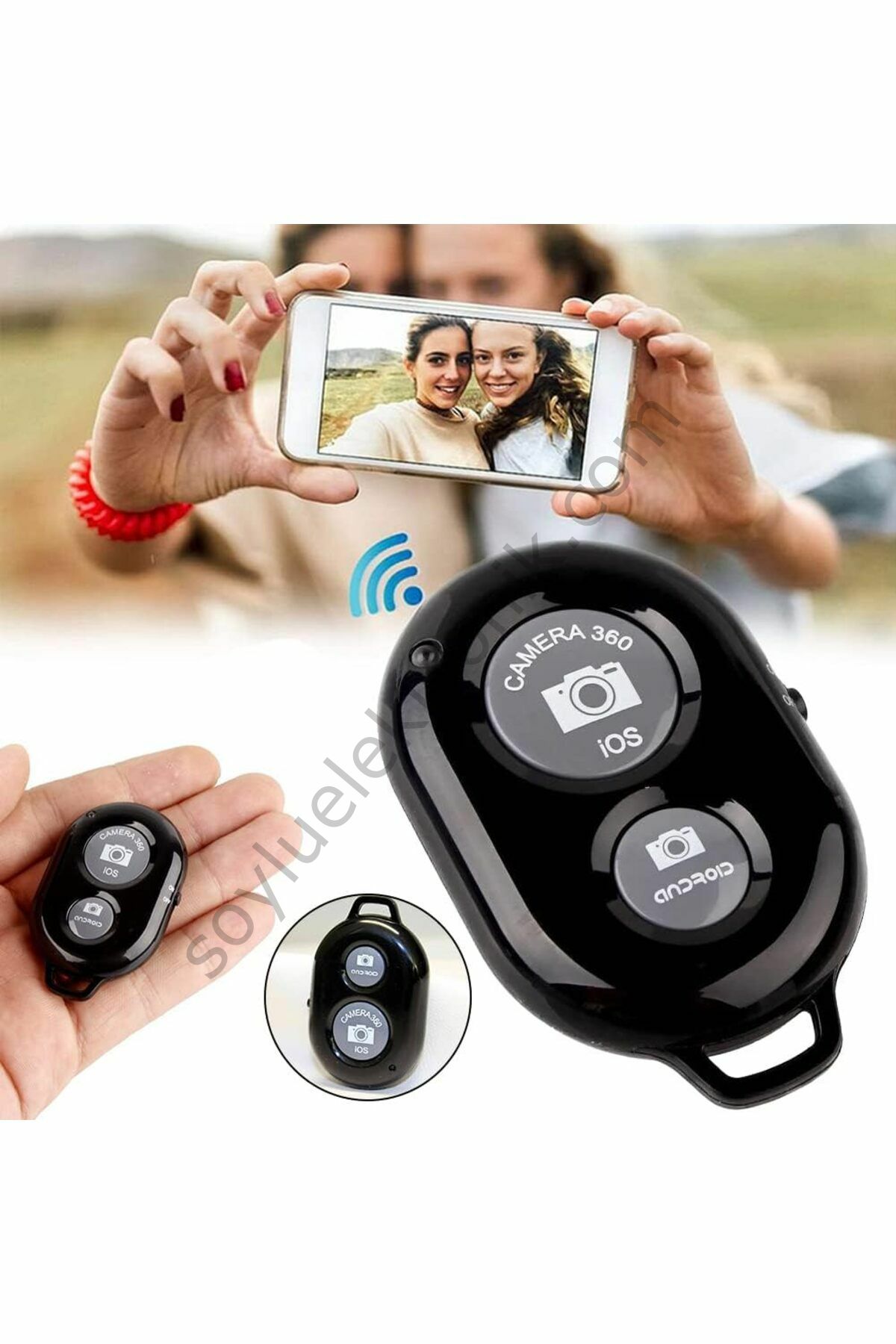 Bluetooth Uzaktan Fotoğraf Ve Video Çekme Kumanda Pilli Tüm Telefonlara Uyumlu Pilli