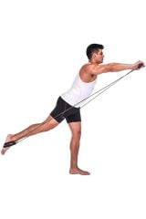 Direnç Lastiği Barlı Direnç Bandı 92cm Yoga Pilates Barı Mor