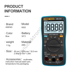 ANENG 8008 LCD Ekran 6000RMS Dijital Multimetre