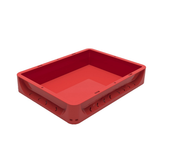 Kırmızı Hamur Kasası Pasası 40x30x7,5cm