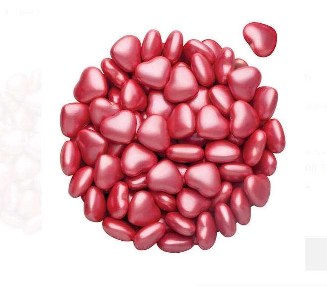 Dr Gusto Draje Süsleme Şekeri Bordo Büyük Kalp 250 Gr