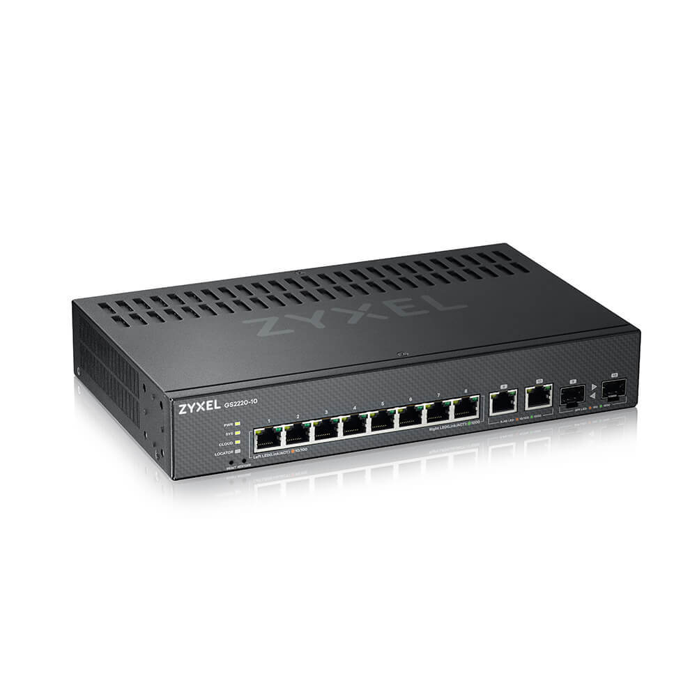 GS2220-10 8-port GbE L2 Switch with GbE Uplink