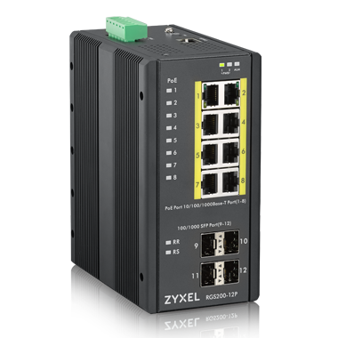 RGS200-12P 12-portlu GbE Yönetilebilir PoE Switch