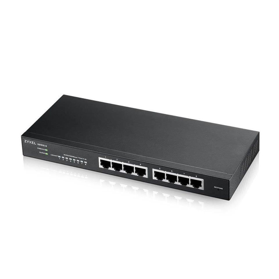 Zyxel GS1915-8  8P 8-port GbE Smart Hybrid Mode Switch