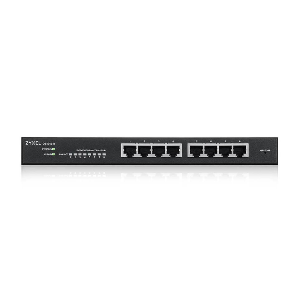 Zyxel GS1915-8  8P 8-port GbE Smart Hybrid Mode Switch