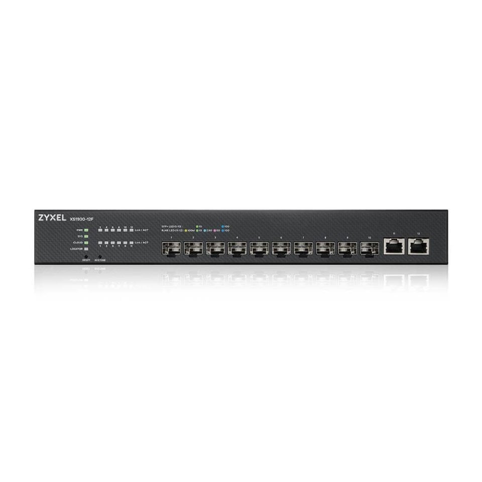 XS1930-12F 2 adet 10G Multi-Gig Bağlantı Noktalı 10 bağlantı noktalı 10G Lite-L3 Akıllı Yönetilen Fiber Switch