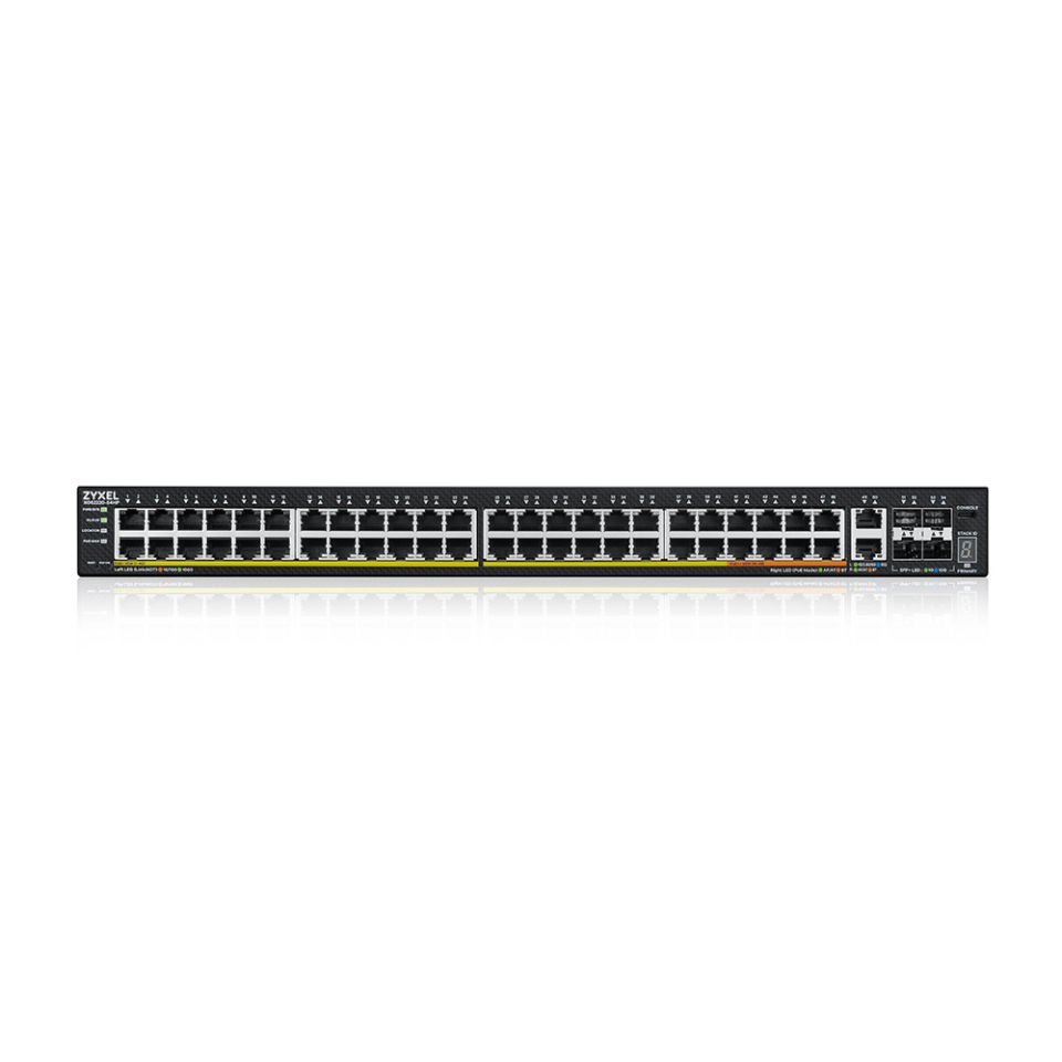 XGS2220-54HP L3 Access Switch, 600W PoE, 40xPoE+/10xPoE++, 48x1G RJ45 2x10mG RJ45, 4x10G SFP+ Uplink, incl. 1 yr NebulaFlex Pro