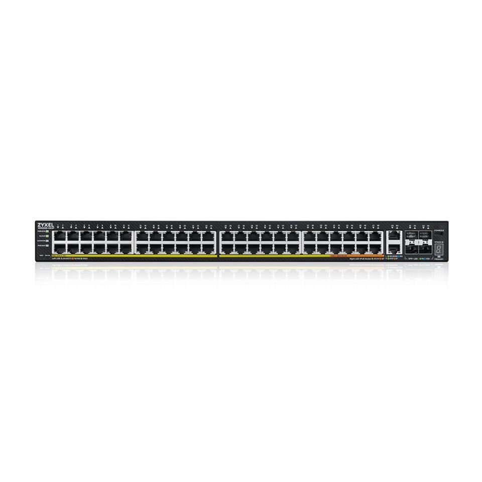 XGS2220-54FP L3 Access Switch, 960W PoE, 40xPoE+/10xPoE++, 48x1G RJ45 2x10mG RJ45, 4x10G SFP+ Uplink, incl. 1 yr NebulaFlex Pro