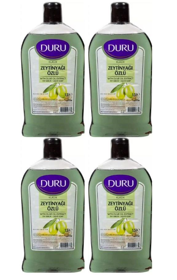 Duru Natural Olive Zeytinyağlı Sıvı Sabun 1.5Lt x4