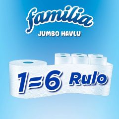 Familia Plus Jumbo Kağıt Havlu 3 Katlı 1=6 Rulo