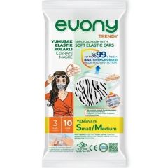Evony Trendy Cerrahi Maske 10' lu Paket