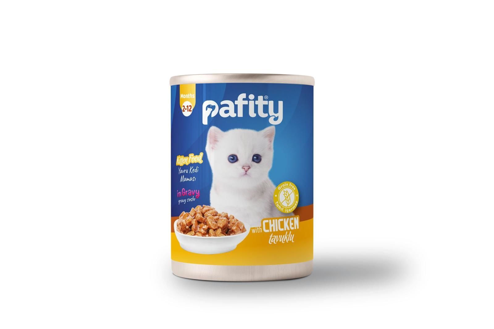 PAFİTY TAVUKLU YAVRU KEDİ MAMASI 415 GR