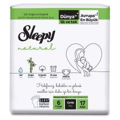 Sleepy Natural Haftalık Paket Bebek Bezi 6 Numara X Large 17 Adet