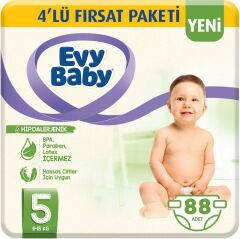 Evy Baby 5 Junior 88 Adet Hipoalerjenik Bebek Bezi