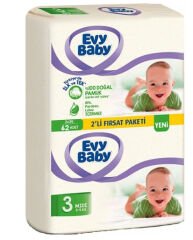 Evy Baby Bebek Bezi 3 midi 62 Adet (2 Li Fırsat Pk Serisi)