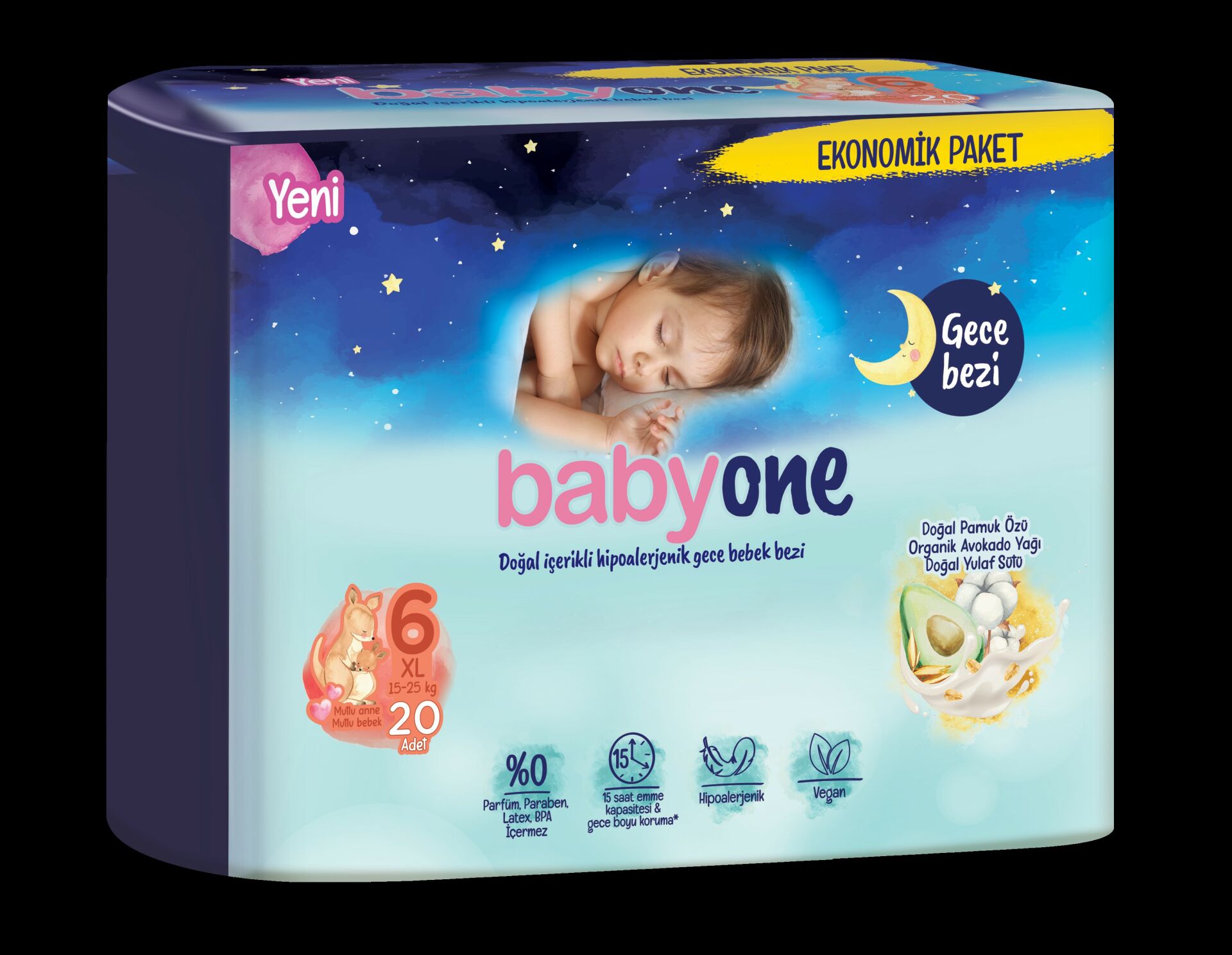 Babyone Gece Bebek Bezi 6 Beden Xl Ekonomik Paket 20 Adet