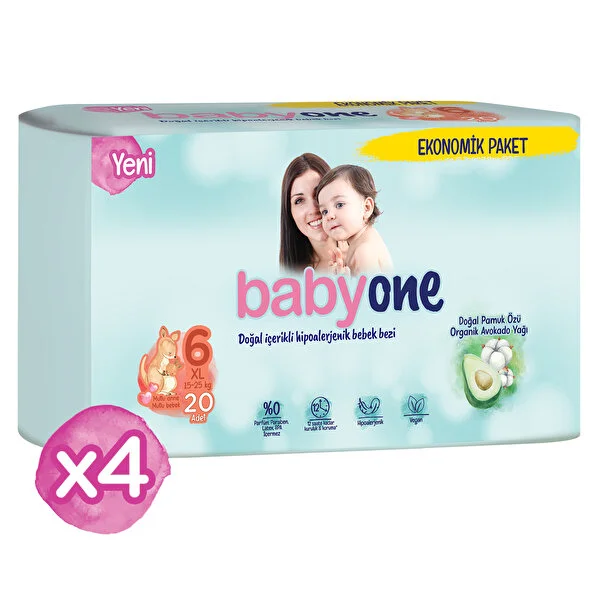 Yeni Babyone Bebek Bezi 6 Beden Xl Ultra Fırsat Paketi 80 Adet