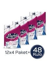 Papia Dekor Kağıt Havlu 48 Rulo (12 Rulo x 4 Paket)