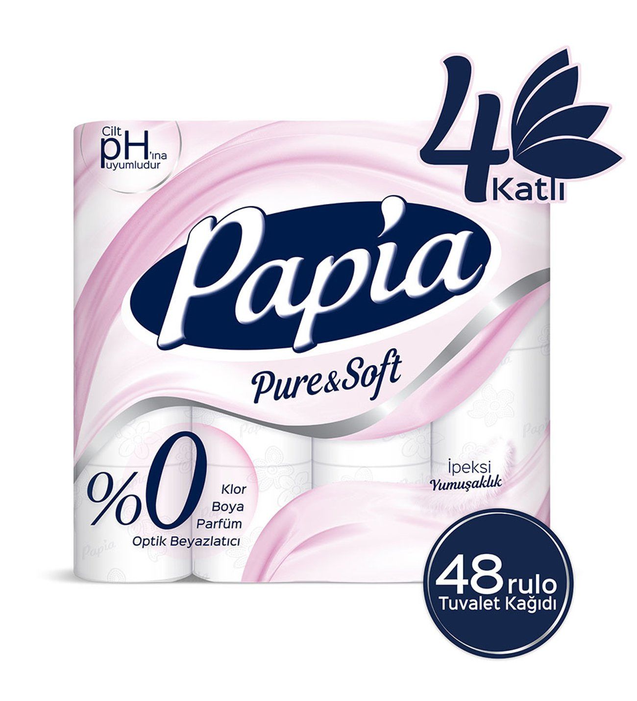 Papia Pure & Soft Tuvalet Kağıdı 48 Rulo