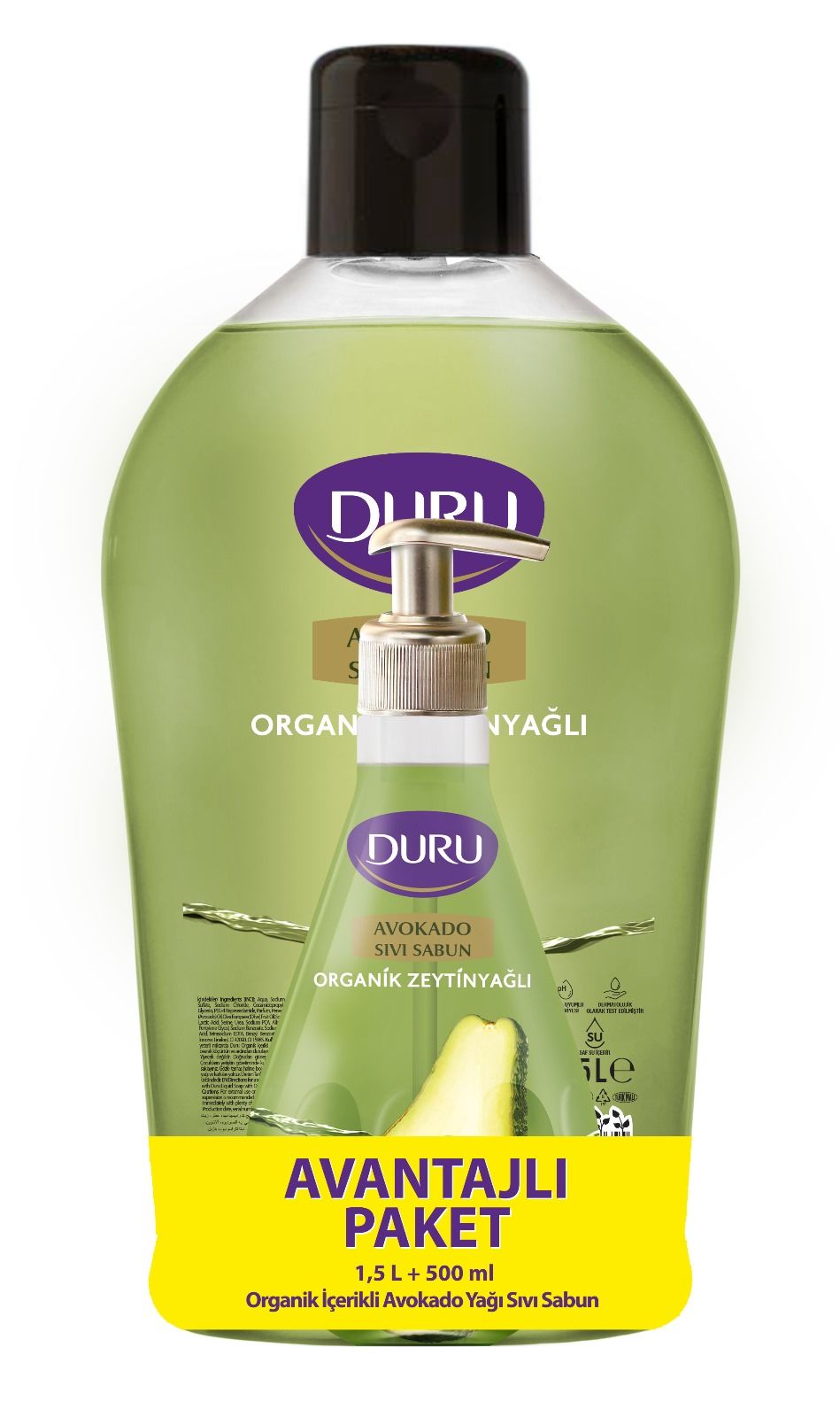 Duru Sıvı Sabun Avokado 1,5 Lt + 500 ml.