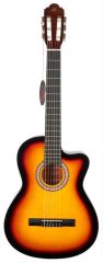 BARCELONA LC 3900 CSB / Cutaway Klasik Gitar - Sunburst Renk