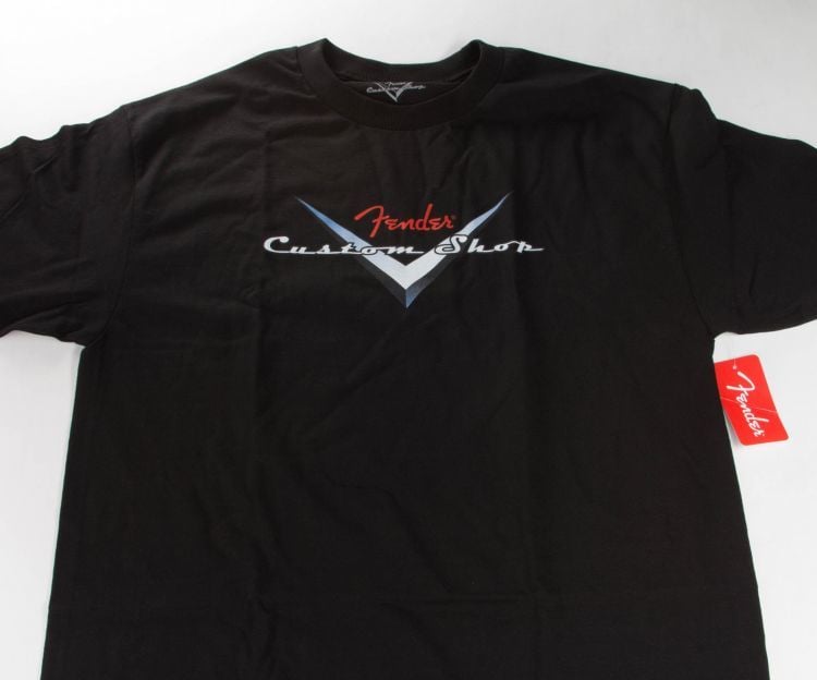FENDER Custom Shop Logo Siyah S Tshirt