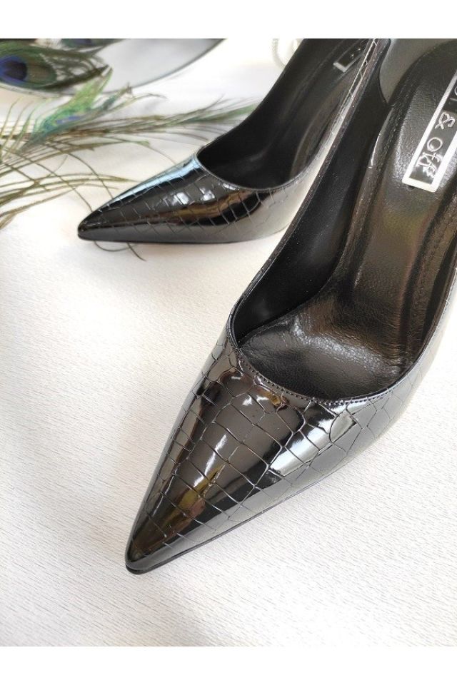 Kadın Rugan Kroko Stiletto