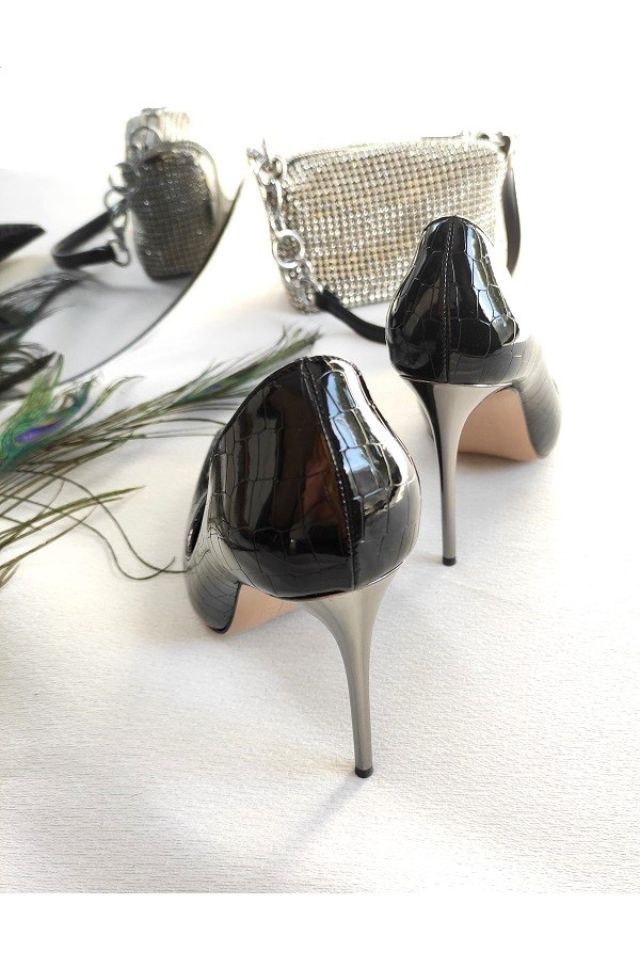 Kadın Rugan Kroko Stiletto