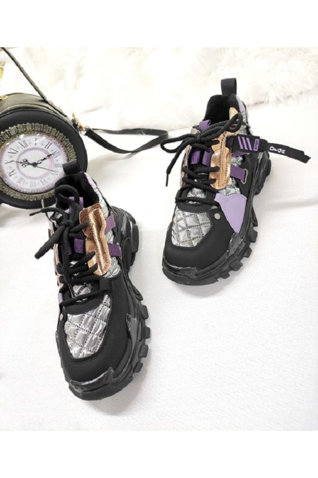 KADIN İTHAL MOR DETAY SNEAKER