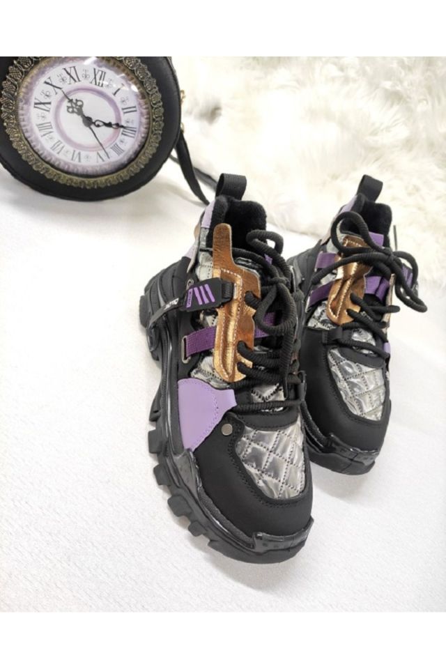 KADIN İTHAL MOR DETAY SNEAKER