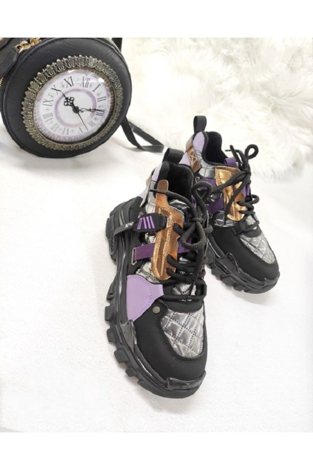 KADIN İTHAL MOR DETAY SNEAKER