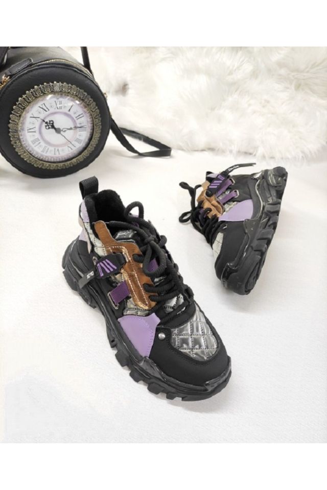 KADIN İTHAL MOR DETAY SNEAKER