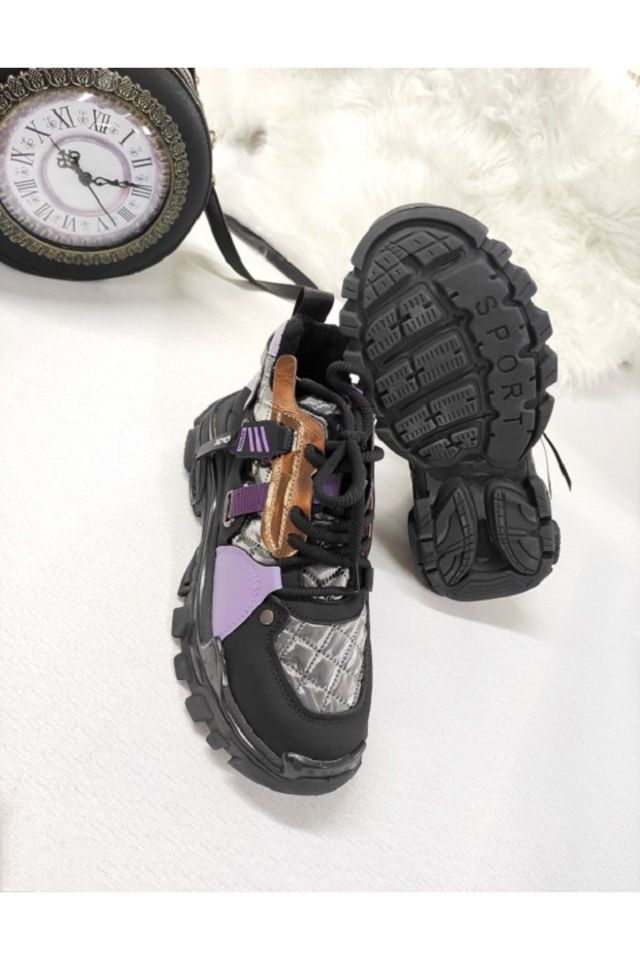 KADIN İTHAL MOR DETAY SNEAKER