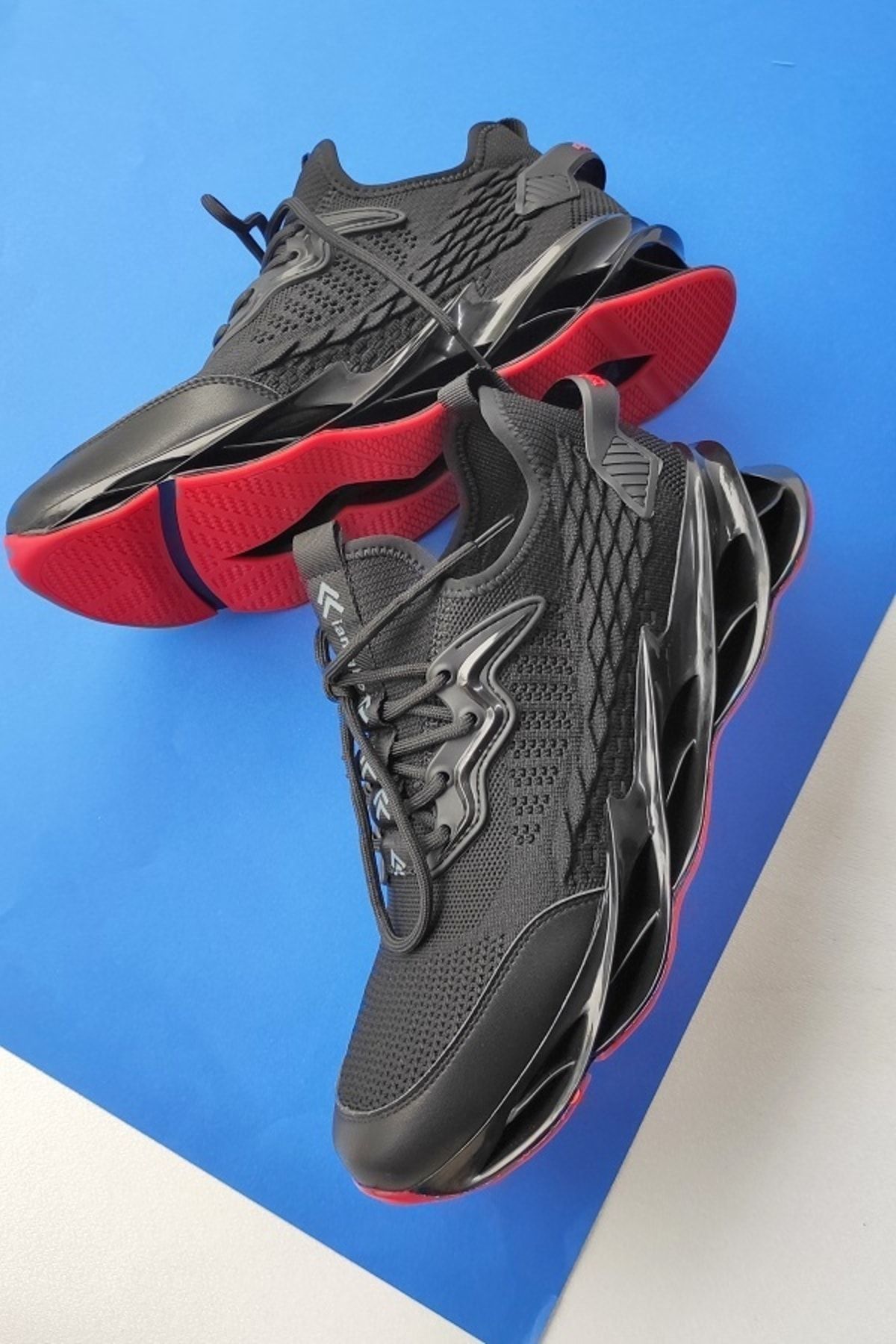 Erkek Kırmızı Taban Deri Sneaker