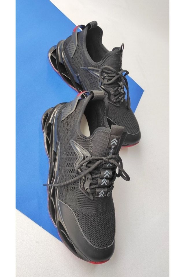 Erkek Kırmızı Taban Deri Sneaker