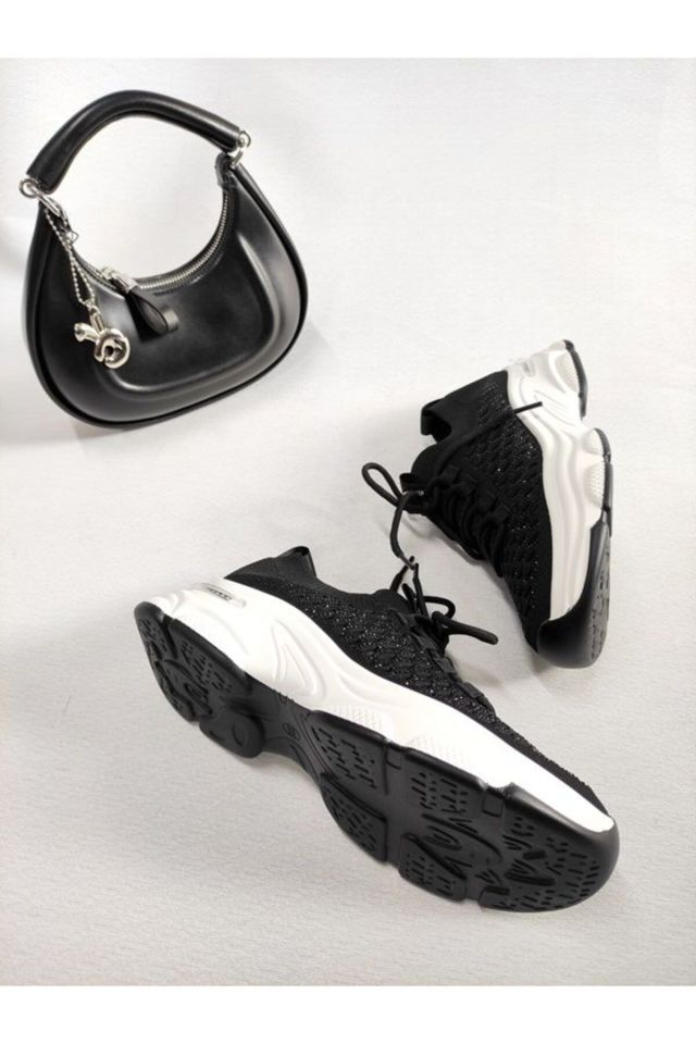 KADIN İTHAL TRİKO TAŞLI SNEAKER