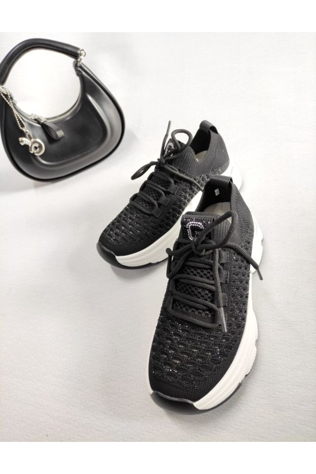 KADIN İTHAL TRİKO TAŞLI SNEAKER